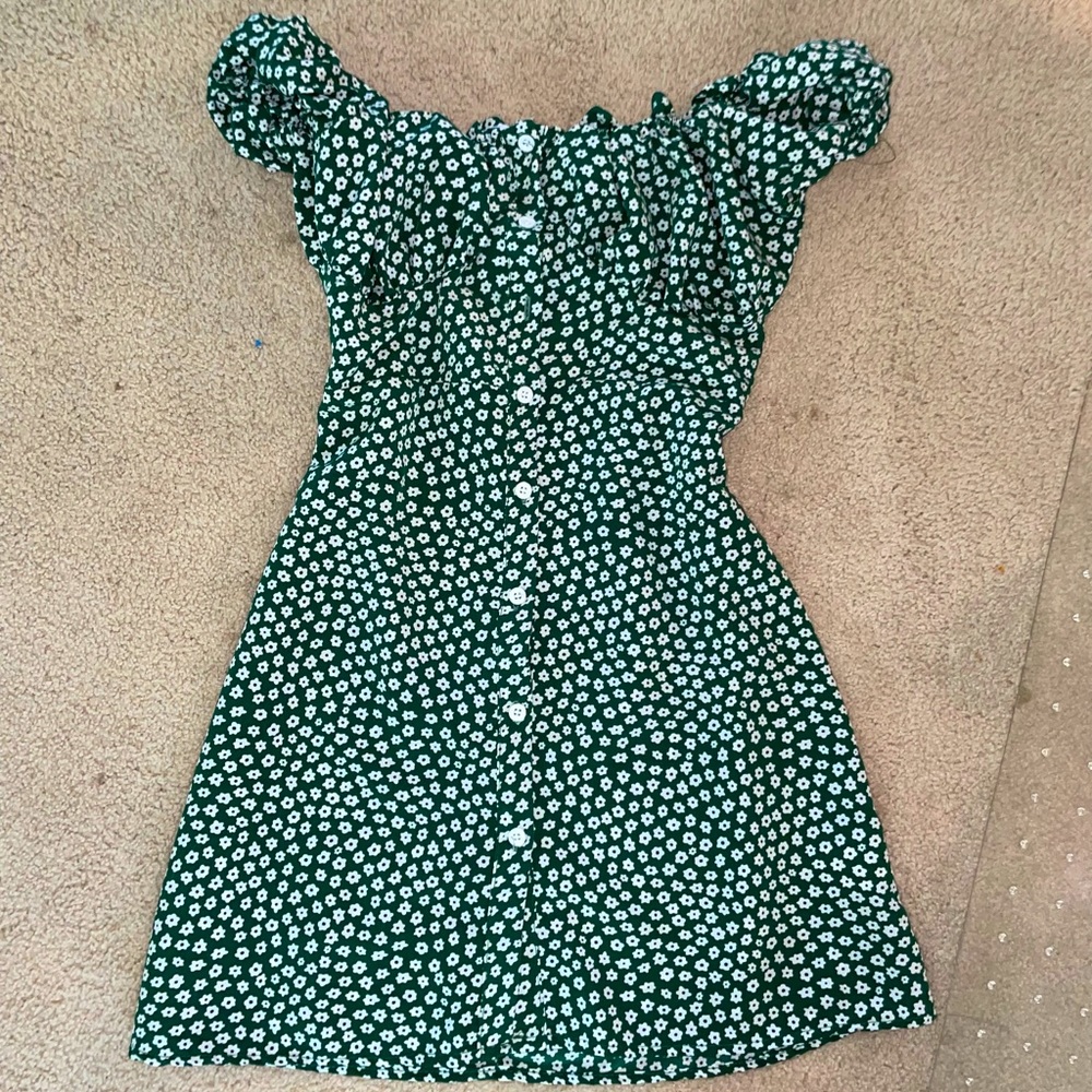 Floral ruffle summer mini dress